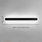 baratos Candeeiros de Parede de interior-luminária de parede longa minimalista lightinthebox, lâmpada de parede moderna de fundo LED de 40 cm/60 cm para sala de estar, quarto, cabeceira, luminária de parede interna de alumínio, arandela