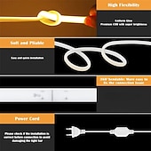 cheap COB Strip Lights-220V Dimmable COB LED Neon Strip Light Outdoor Waterproof Super Bright 280LEDs/M Flexible Lamp Garden Home Bar Decor