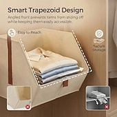 economico Organizzazione spazi-Organizzatore per armadio sospeso - 4 ripiani pieghevoli con ganci e cerniera, organizer per vestiti in tessuto, cestino salvaspazio per camper, camera da letto, lavanderia. Visita il negozio dimj.