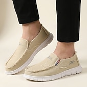 Χαμηλού Κόστους Slip-On Καθημερινά Παπούτσια-Ανδρικά μπεζ slip-on casual μοκασίνια, ελαφριά και άνετα παπούτσια για περπάτημα, απαλά, καθημερινά παπούτσια για καθημερινή χρήση, ταξίδια, οδήγηση, γραφείο και χαλάρωση το Σαββατοκύριακο