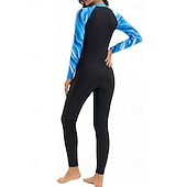 abordables Rash Guards de Una Pieza-Mujer Estándar Camiseta Protección Solar Surf Camiseta de protección solar de cuerpo completo Traje de baño Geométrico Retazos Pierna completa Protección solar UV Protección UV Secado rápido Manga