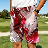 abordables Pantalones Cortos Impresos-Hombre Geométrico Mármol Arte abstracto Bermudas Pantalones cortos casuales Shorts de golf Media cintura Informal de negocios Trabajo Golf vacaciones en la playa Pantalones cortos de frente plano con