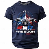  4 iulie 2026, a 250-a aniversare Bărbați Αστέρι 1776 Tricou Manșon scurt Tricou Tipărire 3D Stil Nautic Cămașă Patriotic Zilnic Festival Albastru piscină Negru Trifoi Vară Primăvară Îmbrăcăminte S M