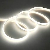 cheap COB Strip Lights-220V Dimmable COB LED Neon Strip Light Outdoor Waterproof Super Bright 280LEDs/M Flexible Lamp Garden Home Bar Decor