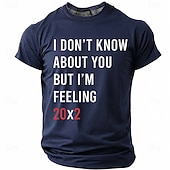  Camiseta de hombre 20x2 con un divertido mensaje de Año Nuevo 2022, regalo ideal para papá y esposo.