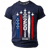 abordables T-shirts Patriotiques 250-4 juillet 2026, 250e anniversaire Homme Drapeau Américain T-shirt Manche Courte T-shirt Impression 3D Col ras du cou Chemise Mode Occasionnel Quotidien Rue Bleu Noir Vert Été Printemps Vêtement Tenue