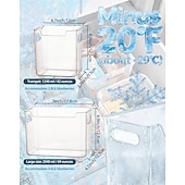 abordables Almacenamiento para la cocina-4PCS Crystal Clear Freezer Storage Bins with Handles, Stackable Deep Freezer Organizer Containers for Upright and Chest Freezer, Refrigerator Drawer Organizer Baskets for Meat, Vegetables, Frozen Food