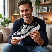 economico Zoccoli e pianelle da uomo-Sneakers slip-on da uomo in maglia traspirante, scarpe da passeggio leggere, scarpe casual flessibili per viaggi, attività all'aperto e uso quotidiano.