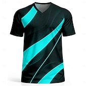 billiga Löpar-T-shirts och linnen-Herr Abstrakt Fotbollssommar Global matchning Tröjor T-shirt för jogging Sommar Färgblock Kortärmad UPF 50 Snabb tork Andningsfunktion casual Löpning Joggning Kondition Blå Gul Purpur Sportkläder