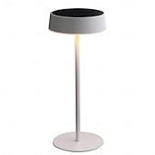 cheap Camping Lights &amp; Lanterns-Solar Cordless Table Lamp, USB-C Rechargeable Portable LED Desk Lamp with 3 Color Touch Control, Long Battery Life Night Light with Metal Base &amp; Acrylic Shade for Bedroom Patio Restaurant Bar Camping