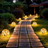 abordables 250e anniversaire des lumières-2 Pièces 2 W Lumières solaires LED Lumières de Chemin &amp; Lanternes Lumières de Sculpture &amp; Paysage Multifonction Alimenté par énergie solaire Mignon Blanc Chaud 3.7 V Éclairage Extérieur Cour Jardin 20