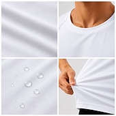 cheap Basic T shirts-Men's T Shirt Tee Top Short Sleeve Crew Neck Summer Spring All Seasons Plain Casual Athletic Quick Dry Slim Basic Casual Daily Sports Black White Gray Top Tee for Men