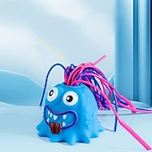 baratos Brinquedos Coloridos-Conjunto de 2 monstros gritando com som, brinquedos sensoriais divertidos para puxar o cabelo, ideais para crianças e adultos, jogo interativo em família, monstro roxo para aliviar o estresse,