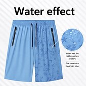 economico Costumi da Bagno per Uomini-Per uomo Costumi da bagno Pantaloncini da bagno boxer Shorts Tasca Elastico in vita Tinta unita Asciugatura Rapida Scolorimento in acqua Sopra il ginocchio Casuale Spiaggia Nuoto Vacanza Moda Blu