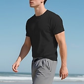 economico T-shirt e Canottiere da Corsa-Per uomo Tinta unita T-shirt da corsa Maglia a compressione Maglia atletica Sport in alto Estate Primavera Classico Manica Corta Asciugatura Rapida Leggero Traspirante Allenamento in Palestra
