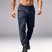 baratos calça casual-Homens Corredores Calças Calça casual Calças de secagem rápida Calças refrescantes Com Cordão Cintura elástica Bolso Com Zíper Côr Sólida Leve Pavio Humido Comprimento total Casual Diário Streetwear