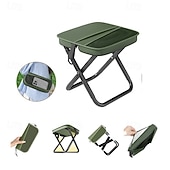  Banqueta dobrável tipo mochila, banqueta dobrável portátil com bolsa de transporte, assento compacto para uso externo para adultos com alça de ombro, suporta até 136 kg (300 lbs) para camping, pesca,