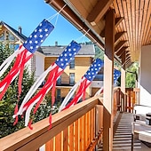  4 sztuki amerykańskich gwiazd i pasków z flagą USA na dzień flagi i 4 lipca jako dekoracja na zewnątrz