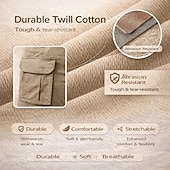 abordables Día festivo-Hombre Bermudas Pantalón Corto Cargo Pantalón corto Multi bolsillo Pierna recta Plano Comodidad Suave Longitud de la rodilla Casual Playa Festivos Moda Ropa de calle Negro Azul Marino Microelástico