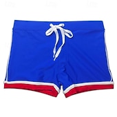 billige Swim Trunks &amp; Board Shorts-Men's Swim Shorts Swim Trunks Solid Colored Drawstring Boyleg Quick Dry Stretchy Breathable Swimwear Bottoms Surfing Water Sports Swimming Summer
