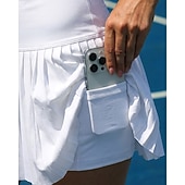 cheap Women's Skirts &amp; Skorts-Women's Solid Colored Casual Skirt Tennis Skirts with Shorts Sport Skirt Sleeveless Pleated Pocket Elastic Waist Quick Dry Lightweight Stretchy Moisture Wicking Breathable Tennis Golf Running Scoop