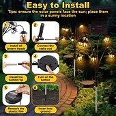 cheap Pathway Lights &amp; Lanterns-1 PC Solar Palace Lights Outdoor Garden, Solar Swaying Pathway Stake Lights with 8 Modes Waterproof for Yard Lawn Patio Landscape Decor