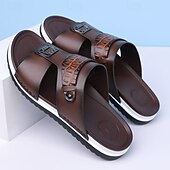tanie Klapki i japonki męskie-męskie sandały z klamrą, odkryte palce, codzienne, letnie buty na plażę, do kurortu, na podróż i na co dzień na świeżym powietrzu