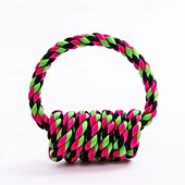 cheap Interactive Toys-1pc Large Breed Knot Dog Toy-Multicolor, Tough Chew Toy for Aggressive Chewers, Heavy Duty Dental Floss Toy Kit Anti-Chew Design