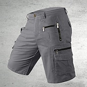  Men's Tactical Shorts Cargo Shorts Shorts Hiking Shorts Buttons Multi Pocket Plain Wearable Short Daily Outdoor Camping & Hiking Fashion Classic Khaki Black