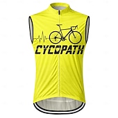 economico Maglie da uomo-Per uomo Gilet da ciclismo Maglia da Ciclismo Geometrico Senza Maniche Bicicletta Gilet / Panciotto Maglia Top con 3 tasche posteriori Asciugatura Rapida Tasca Posteriore Traspirante Gli sport Nero