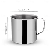 abordables Kitchen Utensils &amp; Gadgets-4/6PCS Stainless Steel Coffee Cups, Double-Layer Stainless Steel Material, Portable and Durable with Handle, Easy to Clean, Suitable for Camping, Travel, Office, Car Use, and Cafes