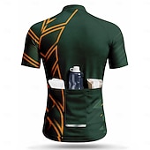 economico Maglie da uomo-Da uomo Maglia da Ciclismo Geometrico Manica Corta Bicicletta Maglia Top con 3 tasche posteriori Resistente ai Raggi UV Asciugatura Rapida Con tasche Cerniera Frontale Gli sport Blu Rosso Verde