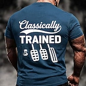  Men's Classically Trained Manual Pedals Funny Car Enthusiast Graphic T Shirt Casual Short Sleeve Crew Neck Regular Fit Gearhead Gift Designer Clothing Apparel S M L XL XXL XXXL