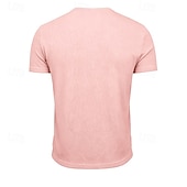 economico T-shirt in Cotone e Lino-Per uomo Maglietta Maglietta in lino Manica Corta Maniche Corte Scollo a V Primavera &amp; Estate Estate Primavera Semplice Moda Designer Essenziale Morbido Casuale Vacanza Streetwear Blu Bianco Nero