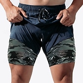 preiswerte Laufshorts-Herren Laufshorts Sportshorts Fitnessshorts Kordelzug Taschen Shorts Lässig Täglich Outdoor Sommer Frühling Schnelltrocknend Leicht Feuchtigkeitsableitend Atmungsaktiv Fitnessstudio Fitnesstraining
