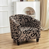 abordables Cubierta de sillón y silla sin brazo-1 Pingle Club Chair Cover, Fully Enclosed And Protected Sofa Chair Cover, Printed High Elasticity Full Coverage Armchair Sofa Cover, Household And internet Cafe Dust Cover, Easy To Clean Thin Printed