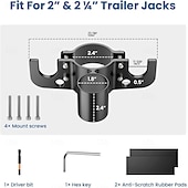 cheap Tool Accessories-Aluminum Trailer Towing Chain Organizer &amp; 7-Way Plug Holder, Trailer Chain Holder, Trailer Towing Organizer Powder Coating, Heavy-Duty RV Tongue Jack Accessories for Outside Travel Camper