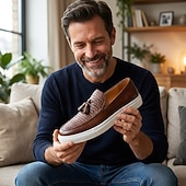 economico Mocassini casual-Mocassini da uomo in pelle intrecciata, scarpe eleganti casual senza lacci, scarpe leggere e comode per l'ufficio, i viaggi e l'uso quotidiano.