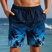 economico Piante e Fiori Tropicali-Per uomo Albero di Cocco Colore sfumato Piante Tropicali Costumi da bagno Costumi da bagno Pantaloncini da bagno Pantaloncini da Surf Misura del girovita medio Hawaiano Vacanza al Mare Tasche