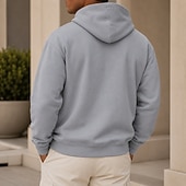 ieftine hanorace de bază pentru bărbați-hanorac bărbătesc French Terry Basic Hoodie gri deschis negru