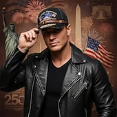 levne Patriotických 250 klobouků-Pánské Klobouk k 250. výročí Spojených států Kšiltovka Sluneční klobouk Trucker Hat Vodní modrá Černá Polyester Tisk Vlastenec Módní Na běžné nošení ulice Denní Americká americká vlajka Nastaviteln