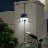 billiga Außenwandleuchten-1PC Solar Outdoor Wall Light for Courtyard Garden Fence Household and Garden Number Light