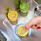 economico Stoccaggio cucina-4/6 pezzi filtro di scarico per lavello da cucina a forma di cactus, cestello di svuotamento automatico a pressione, filtro raccogli-rifiuti da cucina, rete filtrante per lavello a forma di cactus