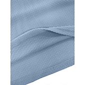  Homme Polo en seersucker Ice Silk Texturé Occasionnel Vacances Col Rabattu Manche Courte Mode Basique Bloc de Couleur Boutons Respirable Printemps & Été Bleu Polo en seersucker Ice Silk