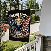 cheap Garden Flag-2PCS 250th Anniversary USA Flag Double Sided Outdoor Patriotic Garden Flag with Statue of Liberty, 4th of July Decorations for US 250th Celebration, USA Merchandise, Commemorative 1776-2026