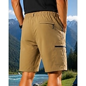 baratos Partes inferiores-Homens Shorts ao ar livre Bermuda Cargo Shorts de caminhada Calções Cambat Verão Primavera Outono Ao ar livre Moderno Prova-de-Água Secagem Rápida Leve Respirável Calção Zípers Bolsos Cinzento Escuro