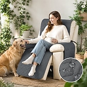abordables Funda para sillón reclinable-Funda de sofá para mascotas, color sólido, elástica, impermeable, antideslizante, resistente a las manchas, universal, moderna y sencilla, para el hogar, sala de estar, regalo para dueños de mascotas