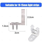 economico Accessori LED-20-200 pezzi 1/2 pollice applicabili per clip per luci a corda LED da 10-15 mm con 40-400 pezzi viti per clip di montaggio per luci a corda in PVC per esterni, ganci per Natale e matrimoni