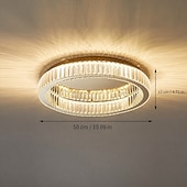 cheap Crystal Ceiling Light-Ceiling Light Crystal LED Bedroom Lamp, Dimmable with Remote Control, Ceiling Lamp Design Modern Creative Round Golden Crystal Ceiling Lighting for Living Room Office Dining Room Chandelier
