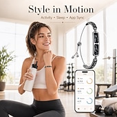 cheap Smart Wristbands-Elegant Smart Bracelet for Women, Jewelry Fitness Tracker with Sleep &amp; Activity Tracking, IP68 Waterproof Smart Jewelry with App Sync, Long Battery Life, Adjustable Crystal Bangle, Fashion Gift
